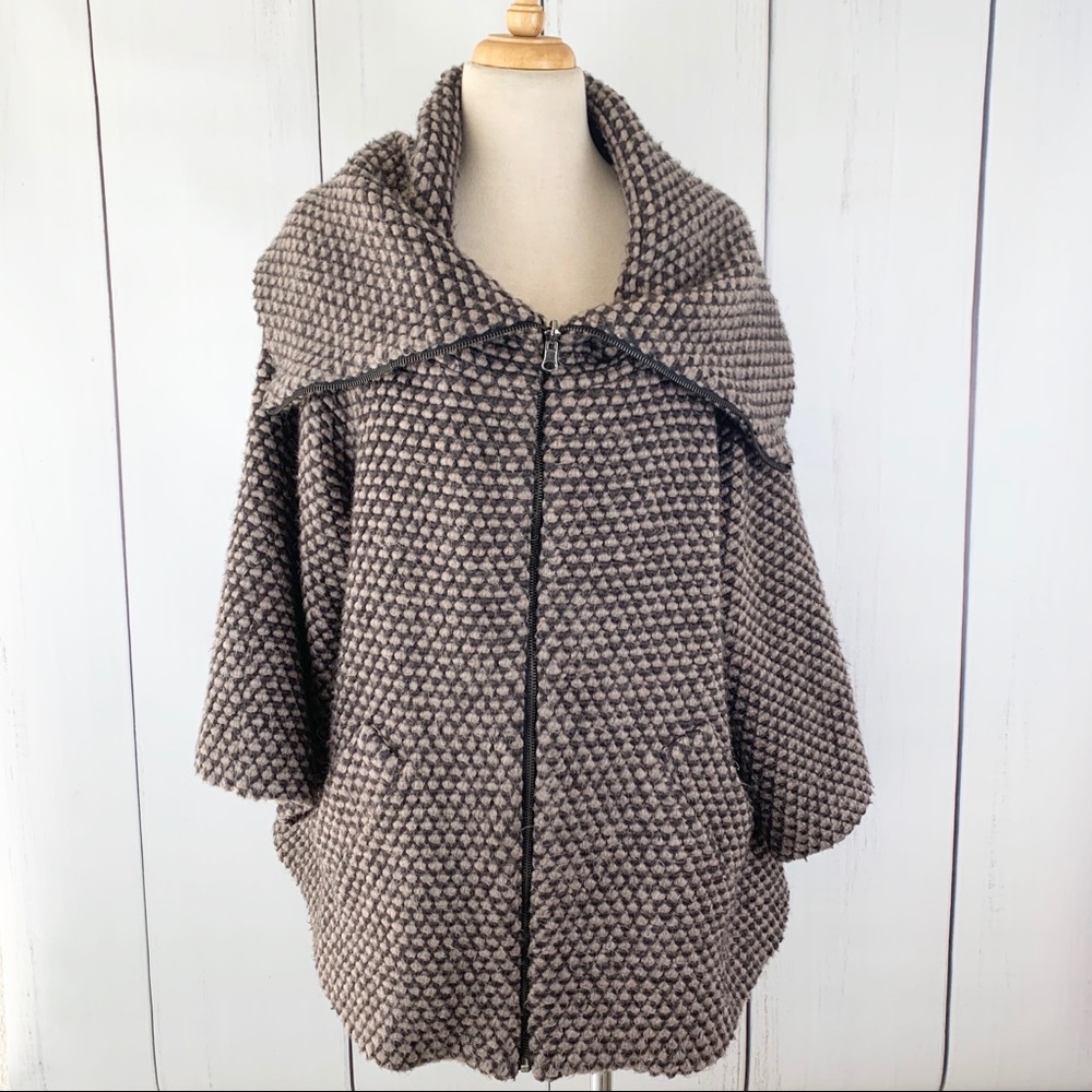 Zara Basic Wool Cape Coat